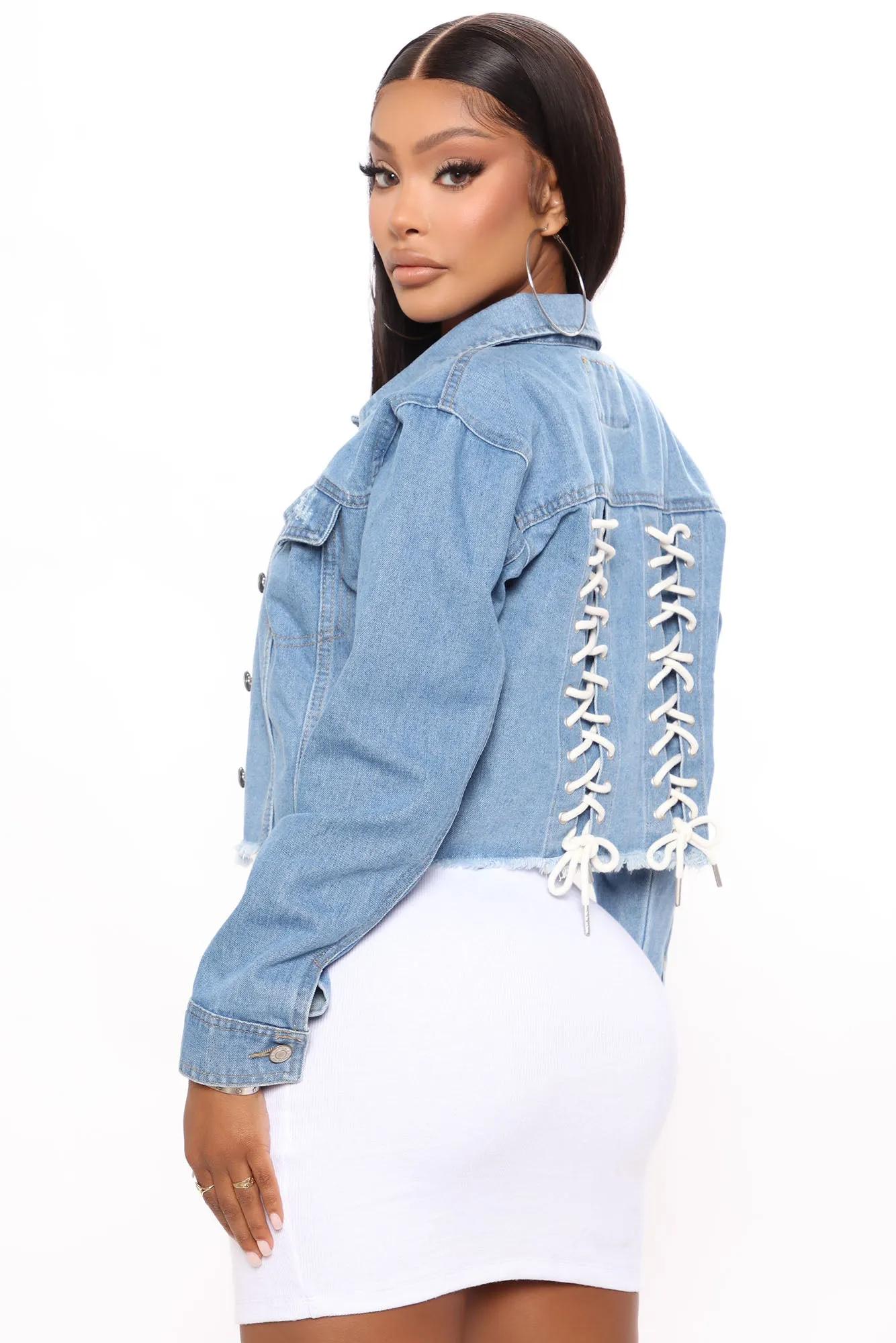All Tied Up Denim Jacket - Light Wash