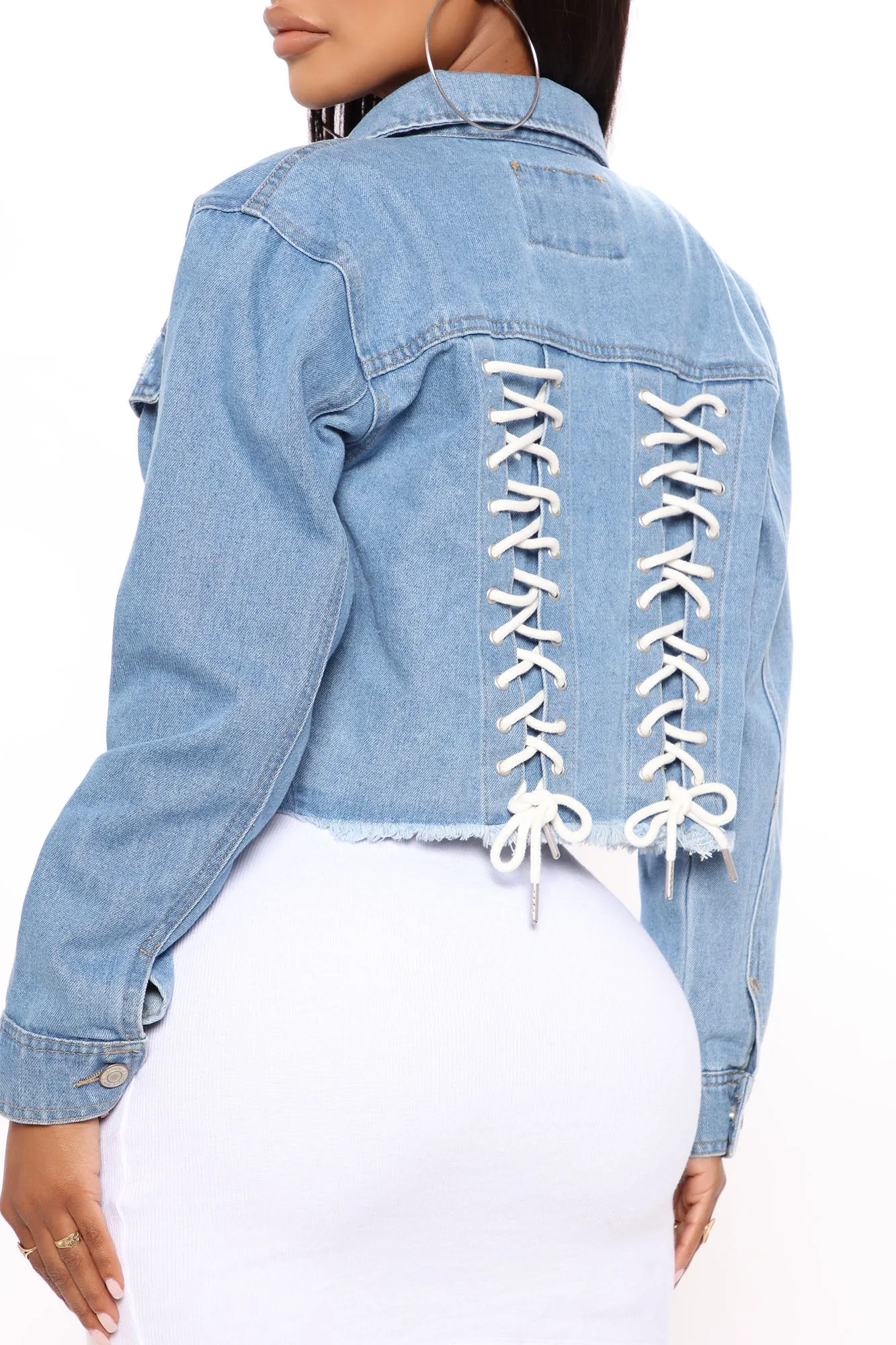 All Tied Up Denim Jacket - Light Wash