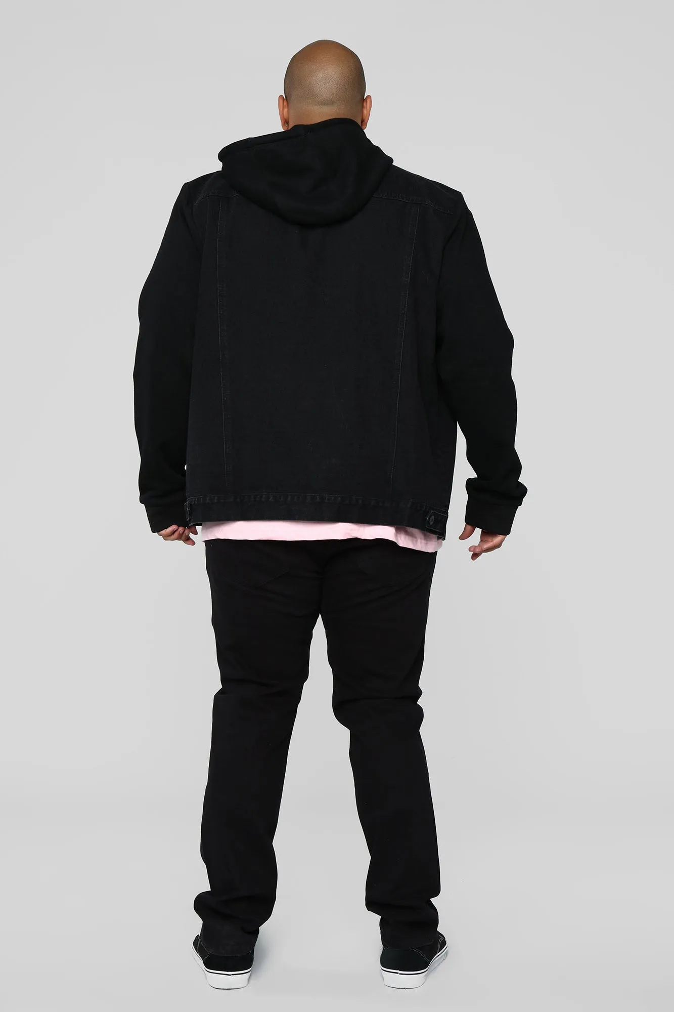 Blaine Hooded Denim Jacket - Black