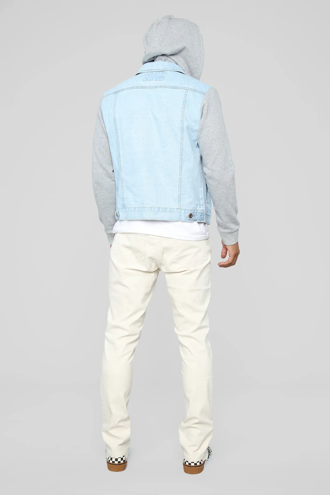 Blaine Hooded Denim Jacket - Light Wash