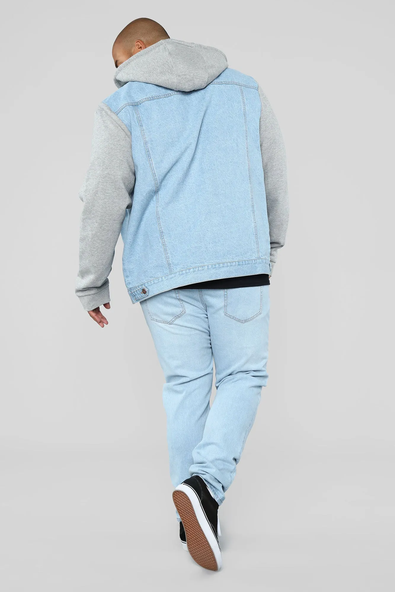 Blaine Hooded Denim Jacket - Light Wash