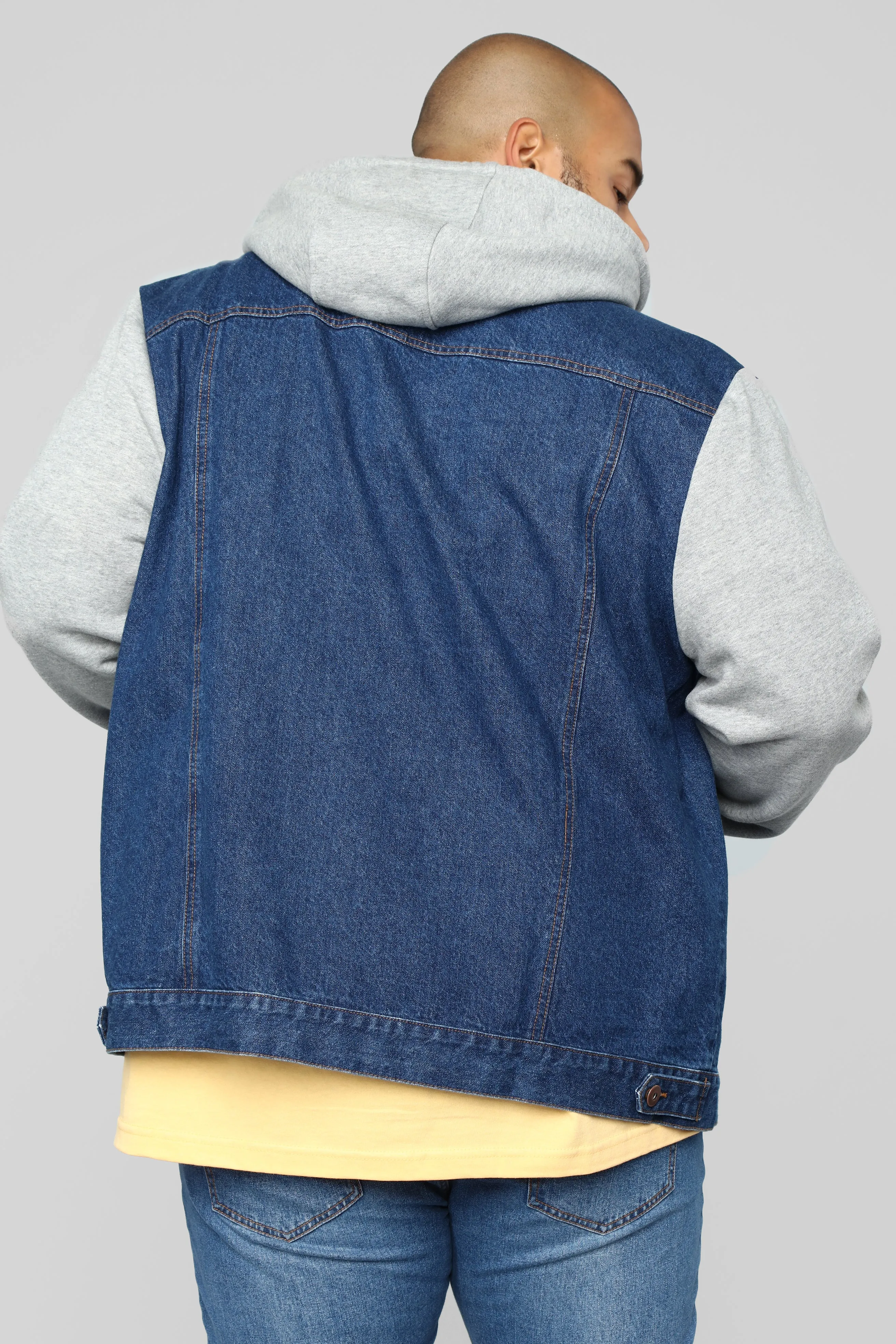Blaine Hooded Denim Jacket - Medium Wash