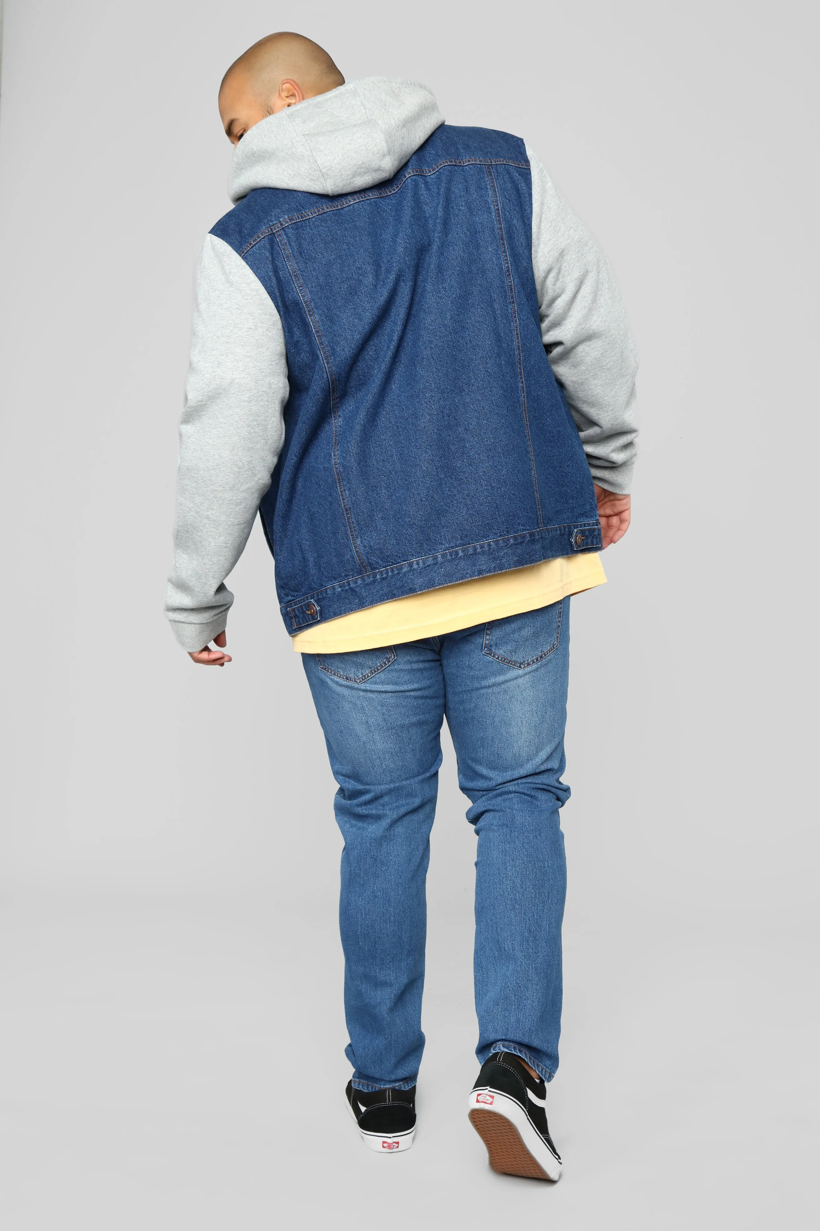 Blaine Hooded Denim Jacket - Medium Wash