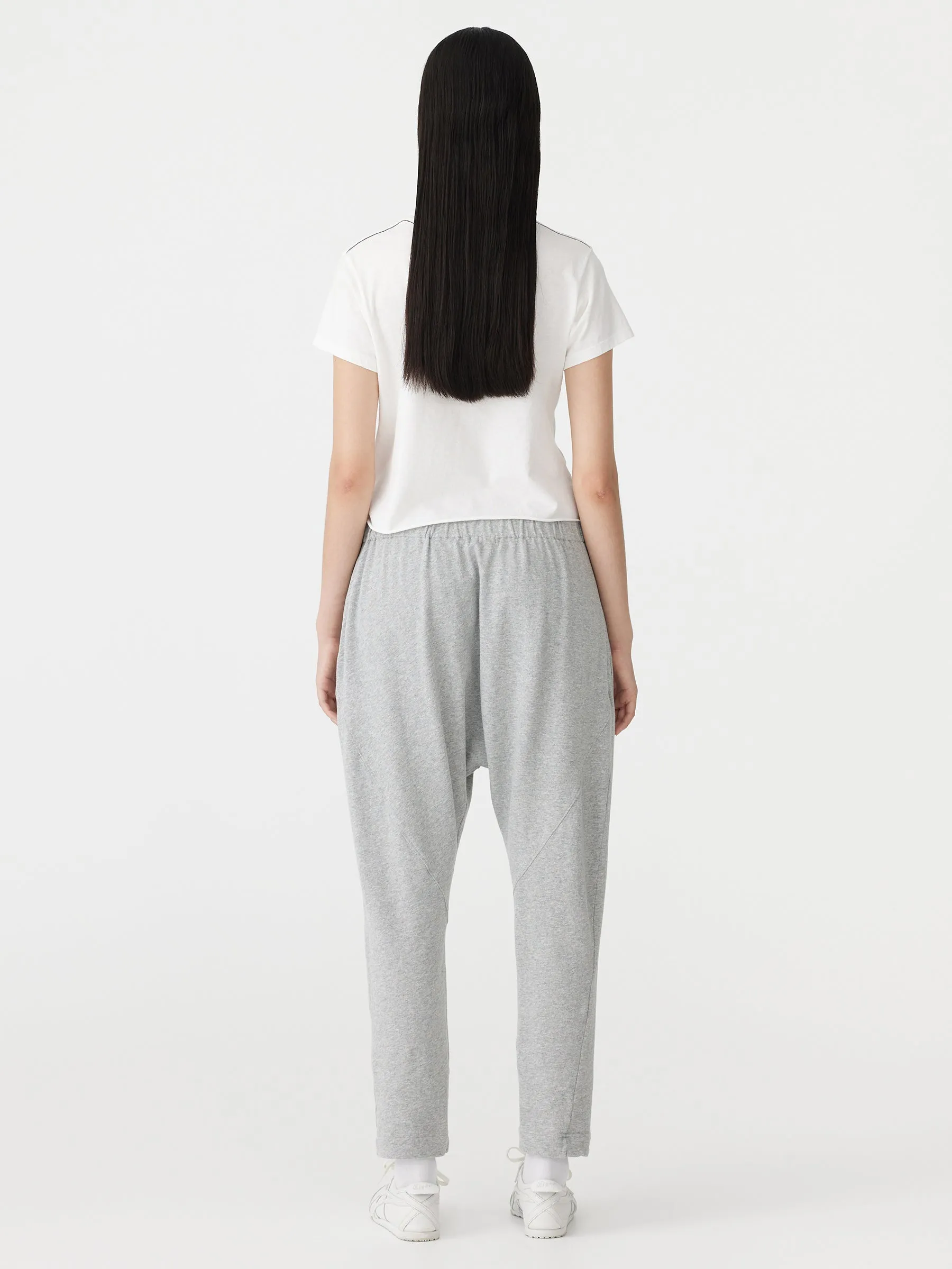 drapey terry paneled pant