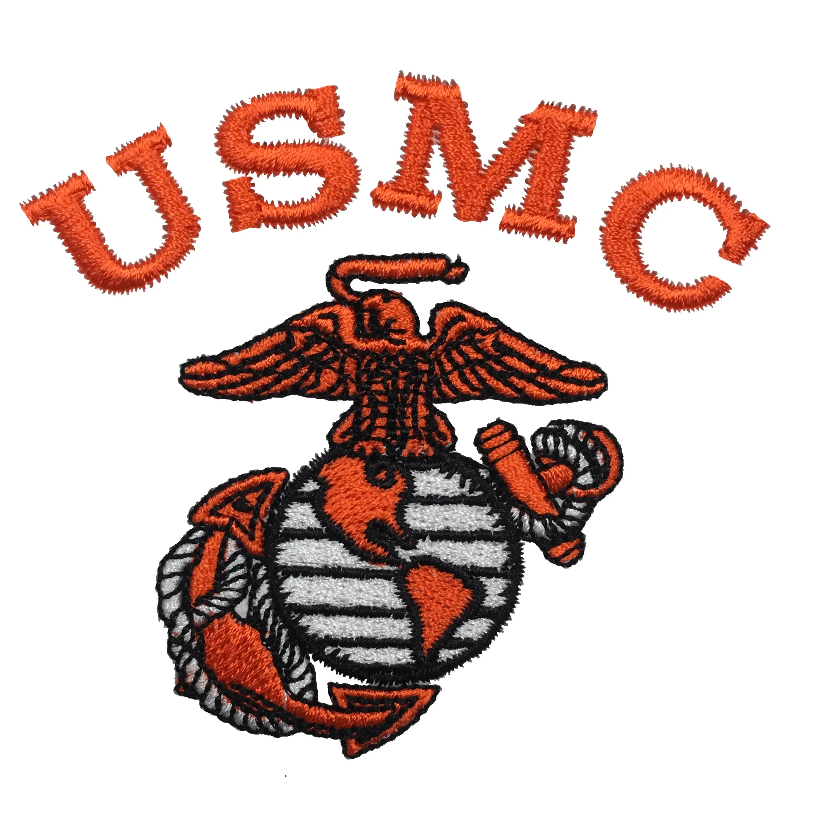 High Velocity Orange USMC Embroidered Hoodie