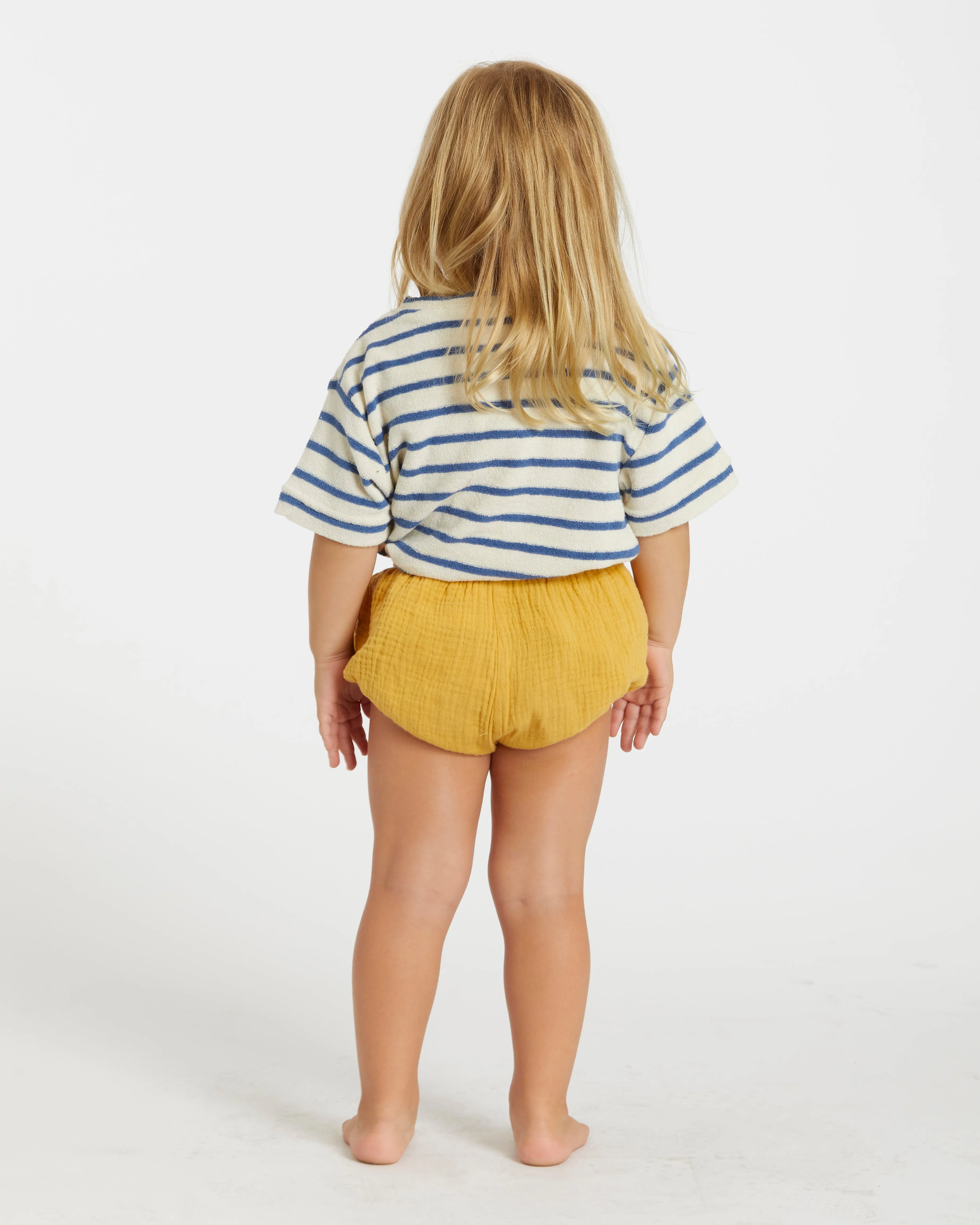 Kid's Terry Tee (Cream/Navy)