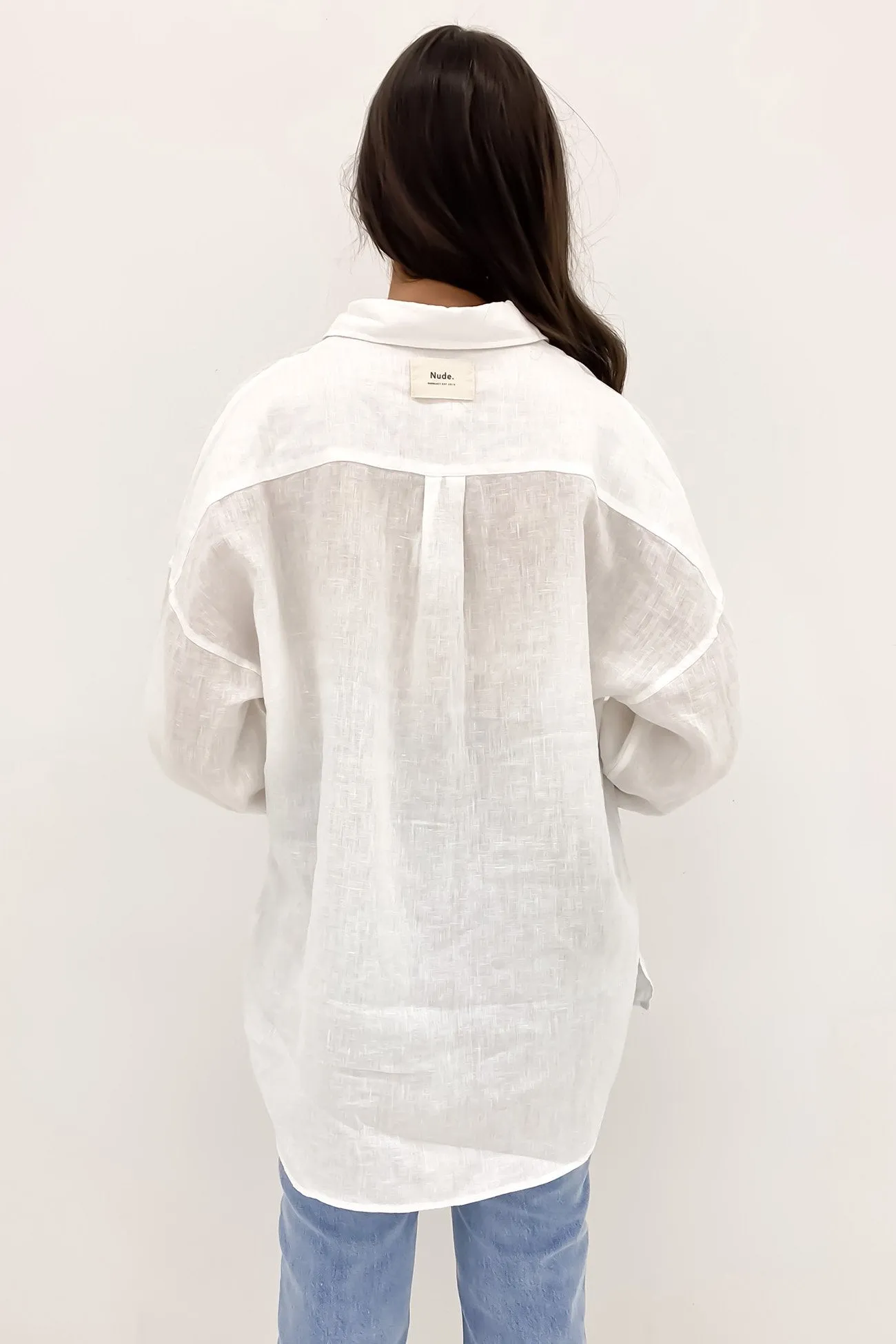 Lounge Heritage Linen Shirt White