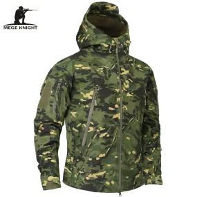 Mege Brand Clothing Camouflage Fleece Jacket