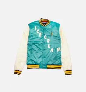 Retro Mens Varsity Jacket - Teal/Multi