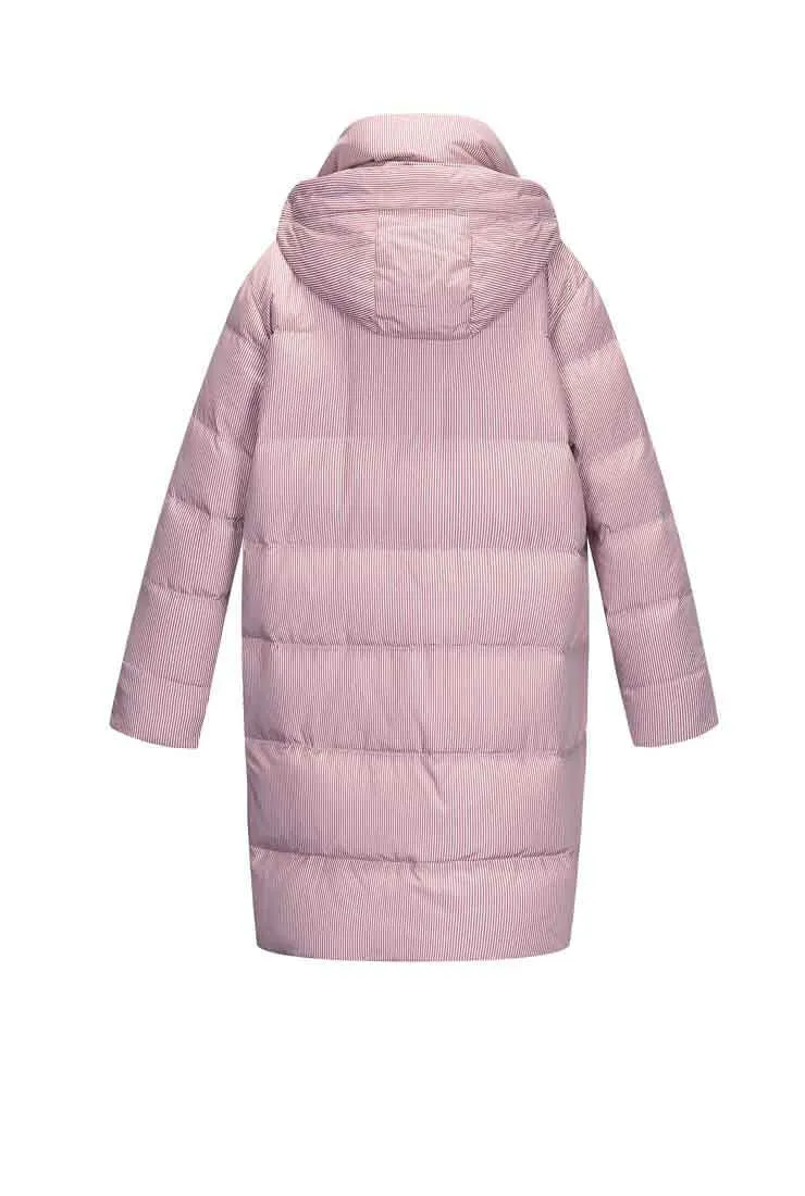 Striped Casual Slim Warm Down Jacket